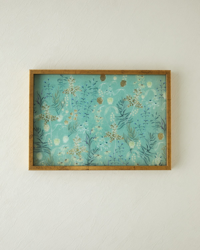 Petalia Cam Dekoratif Tepsi 29x41 cm Multicolor