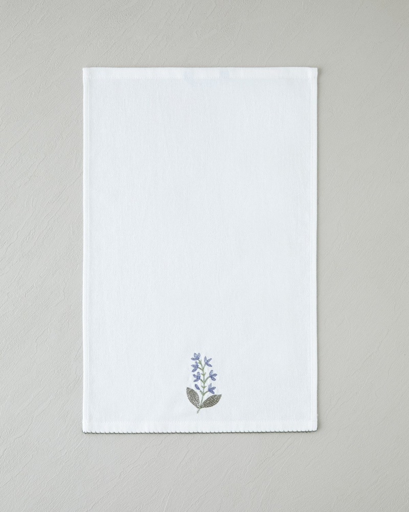 Petalia Pamuklu Nakışlı Kurulama Bezi 30x50 cm Mavi