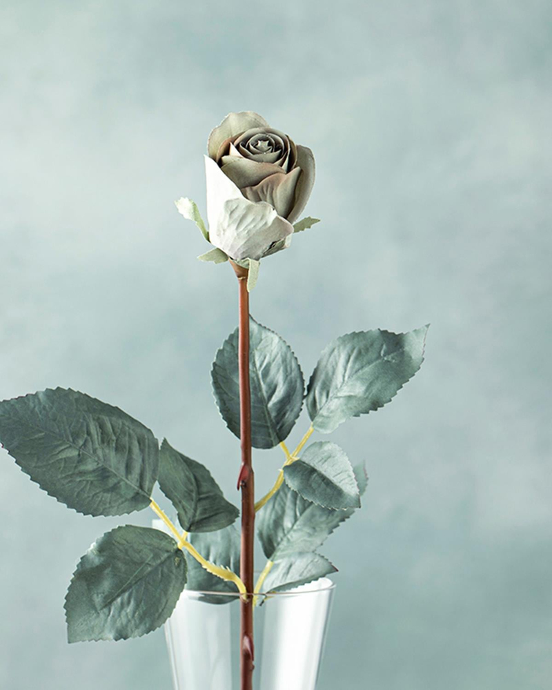 Petit Roses Tek Dal Yapay Çiçek Mavi