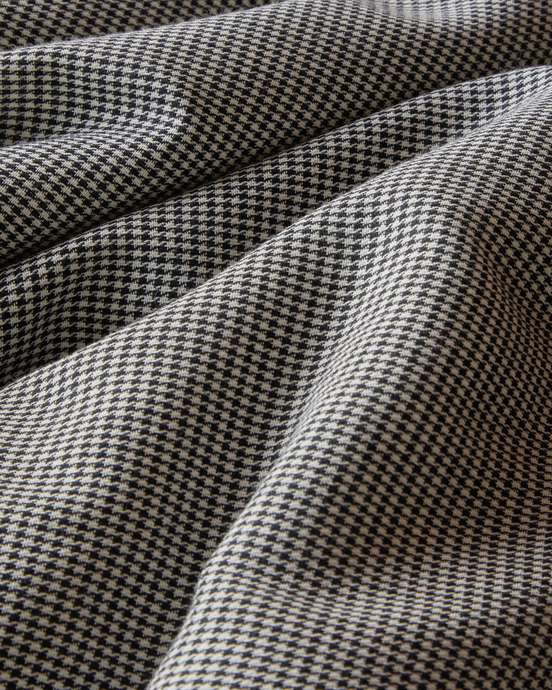 Pied de poule Pamuk İpliği Boyalı Tek Kişilik Çarşaflı Nevresim Takımı 160x220 cm Antrasit