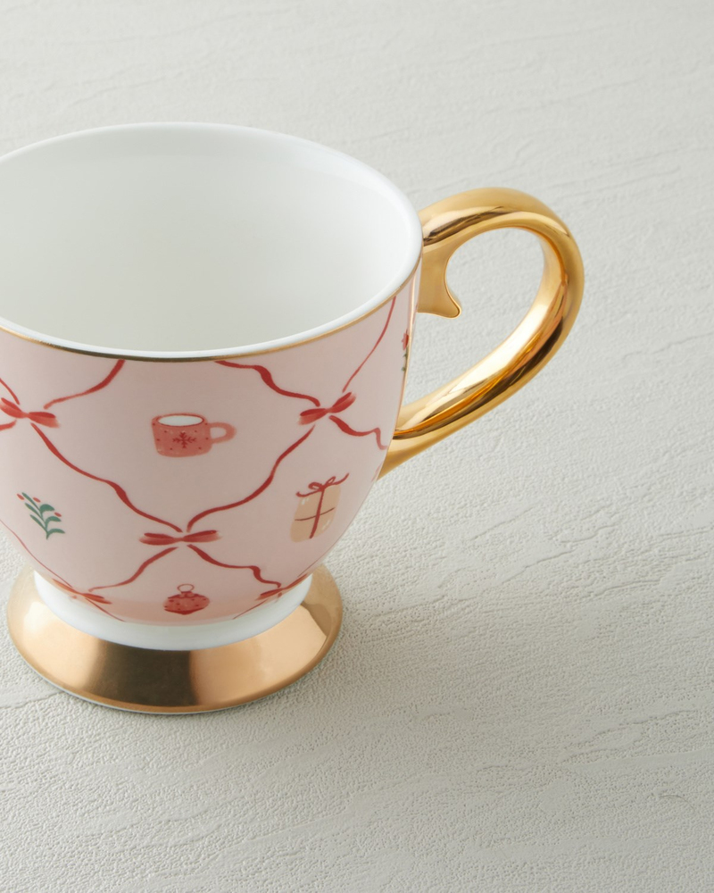 Pink Berry New Bone China Kupa 460 ml Kırmızı-Pembe