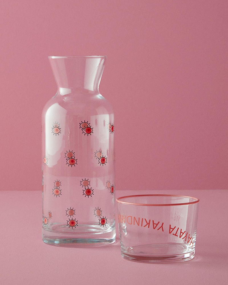 Pink Hope Cam Başucu Sürahi