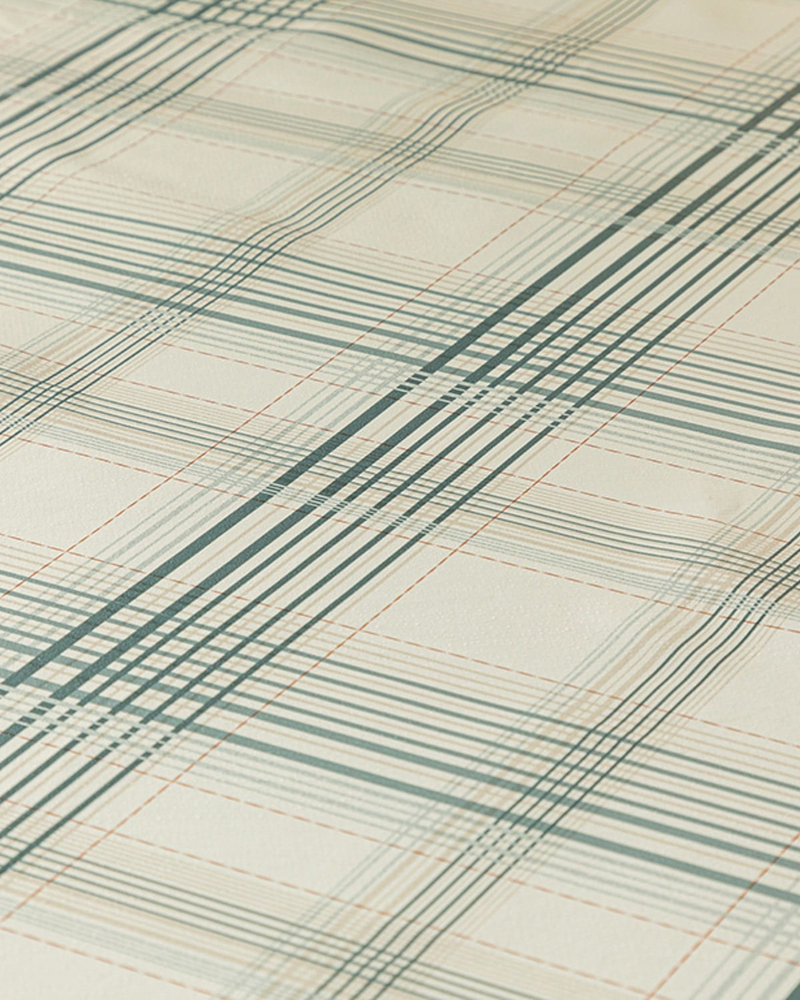 Plaid Cover Pvc Masa Örtüsü Bej