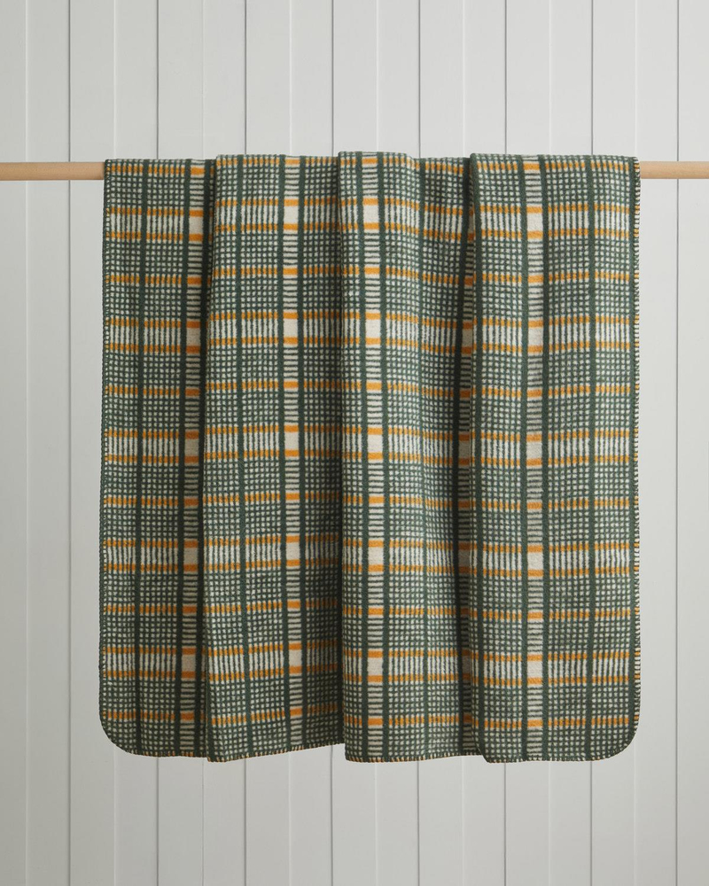 Plaid Tale Pamuk Akrilik Çift Kişilik Battaniye 200x220 cm Koyu Yeşil