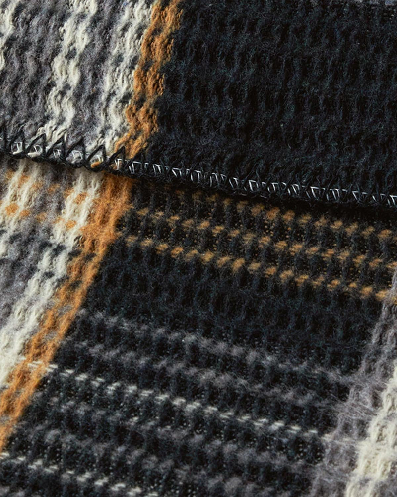 Plaid Waffle Scotch Çift Kişilik Battaniye Antrasit