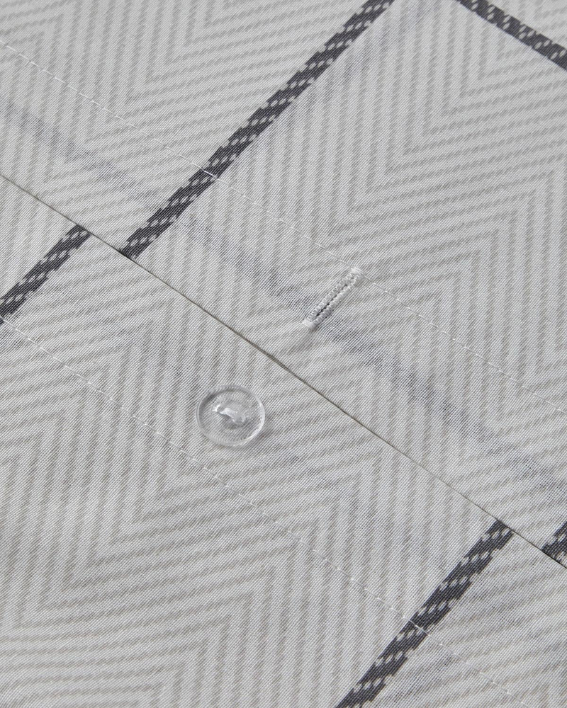 Plaid Wave Kolay Ütülenir Tek Kişilik Nevresim Takımı 160x220 cm Gri