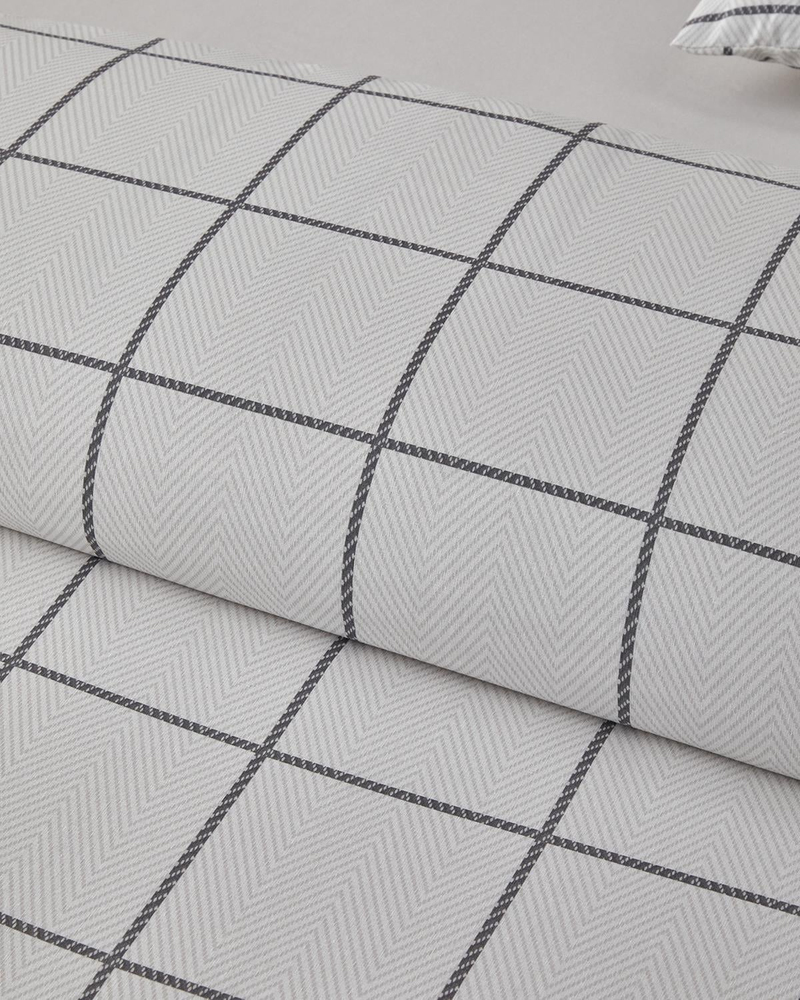 Plaid Wave Kolay Ütülenir Tek Kişilik Nevresim Takımı 160x220 cm Gri