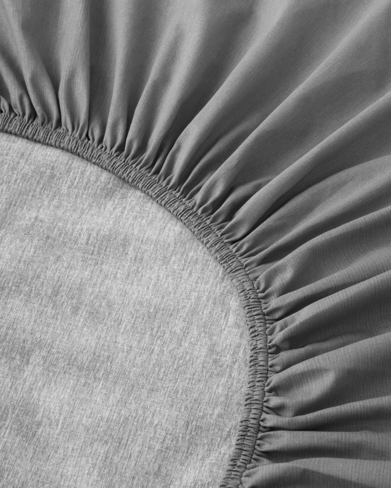 Plain Pamuk Çift Kişilik Nevresim Takımı 200x220 cm Gri-Sarı