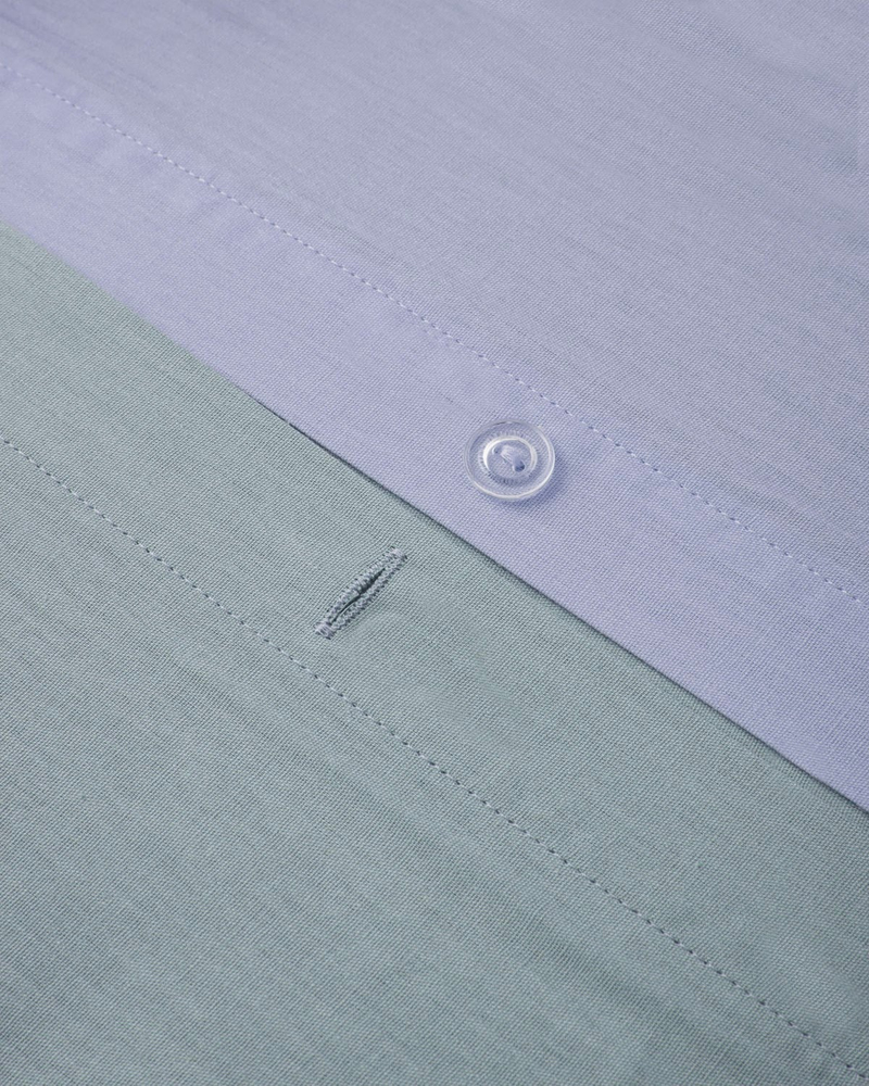 Plain Pamuk Tek Kişilik Nevresim Takımı 160x220 cm Ortanca Mavi-Su Yeşili