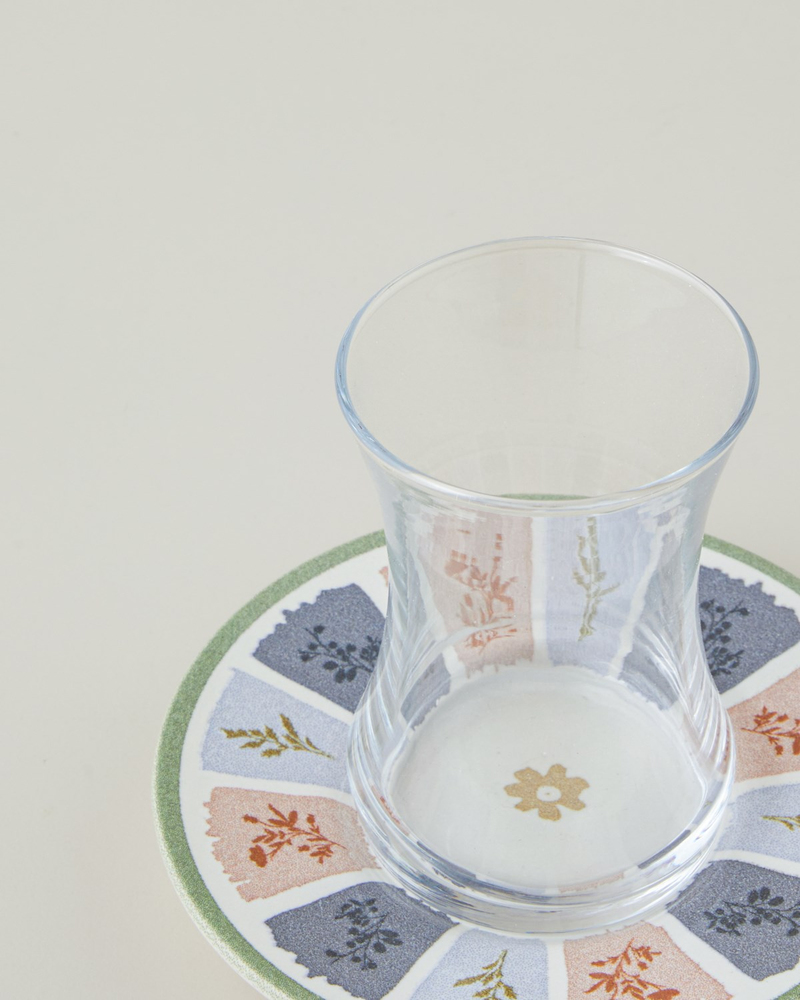 Poetic Garden Seramik 12 Parça 6 Kişilik Çay Seti 170 ml Renkli