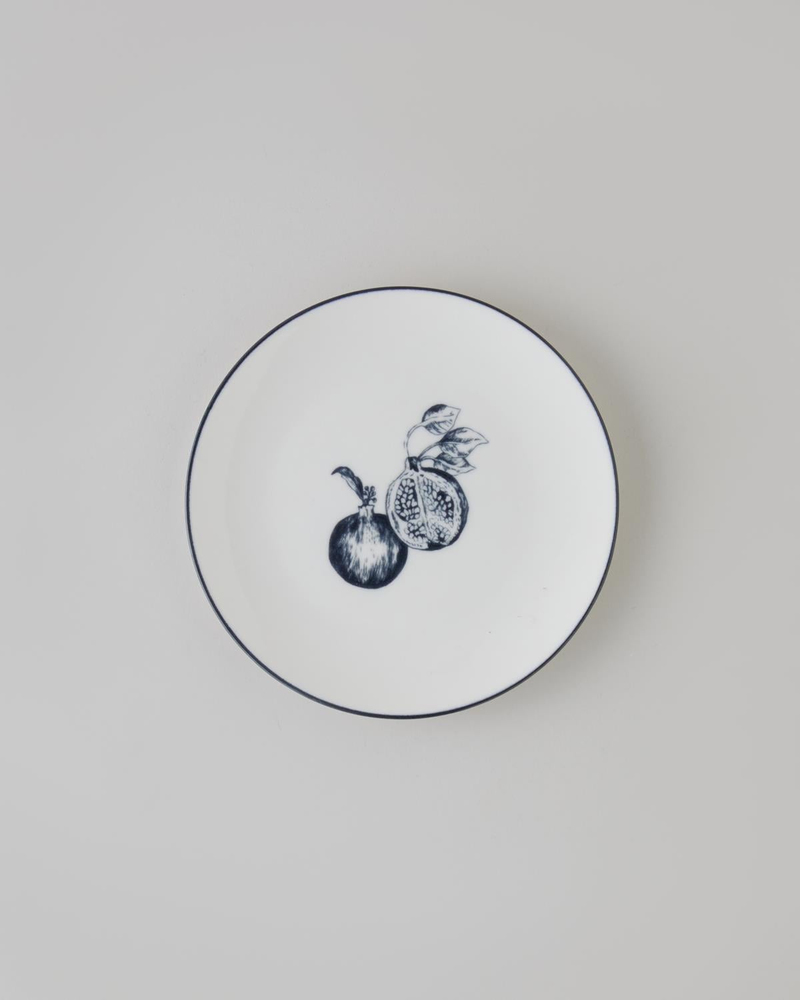 Pomara Porselen Kahvaltı ve Sunum Seti 18 Parça 6 Kişilik Lacivert-Beyaz