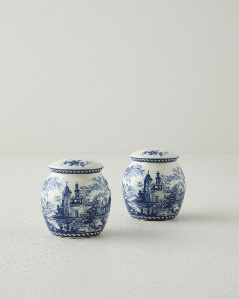 Preston Stoneware 2'li Tuzluk - Biberlik 13,5x7x7 cm Lacivert