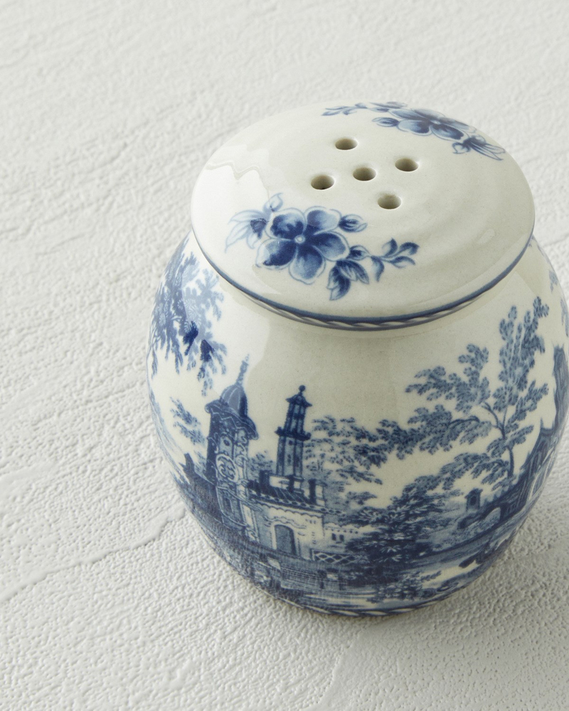 Preston Stoneware 2'li Tuzluk - Biberlik 13,5x7x7 cm Lacivert