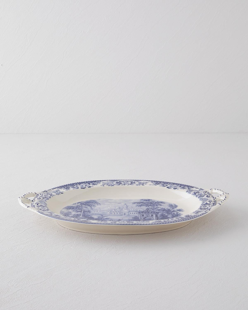Preston Stoneware Kayık Tabak 36 cm Lacivert