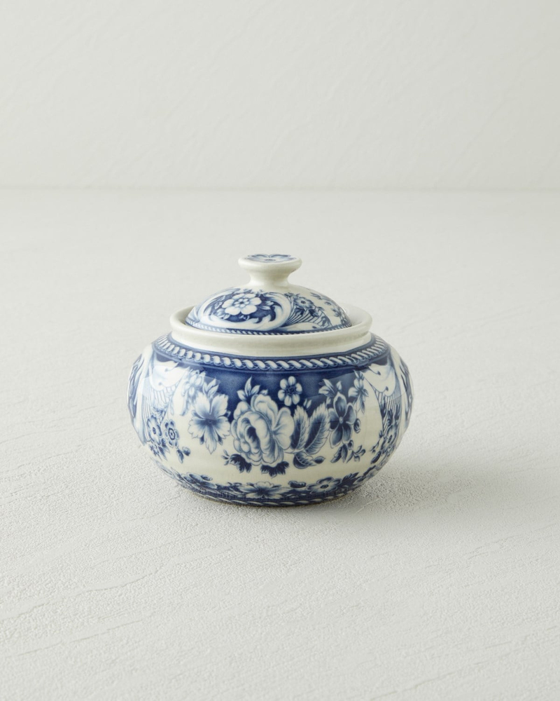 Preston Stoneware Şekerlik 10,5x10,5x8,5 cm Lacivert