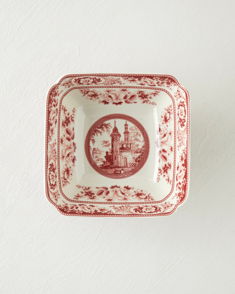 Preston Stoneware Sunumluk 21,5x20,5x10 cm Bordo