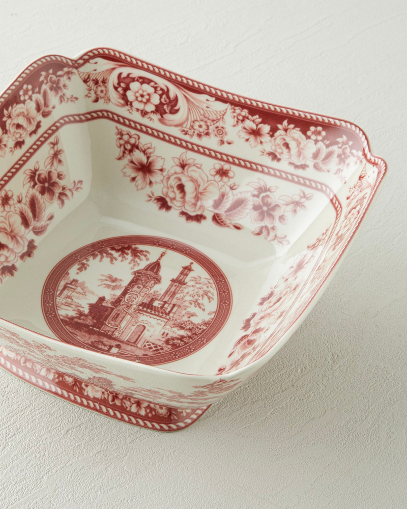 Preston Stoneware Sunumluk 21,5x20,5x10 cm Bordo