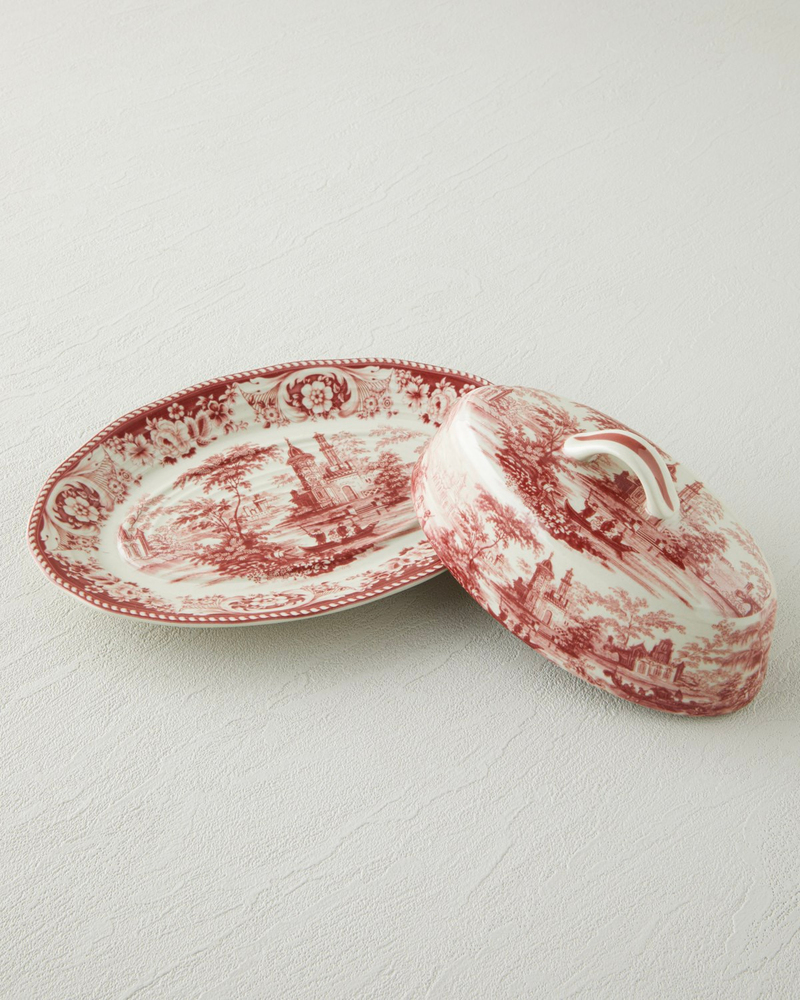 Preston Stoneware Sunumluk 23,5x16x10 cm Bordo