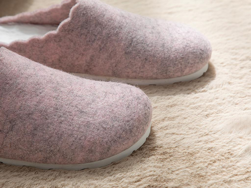Pretty Keçe Kadın Ev Terliği Açık Pembe