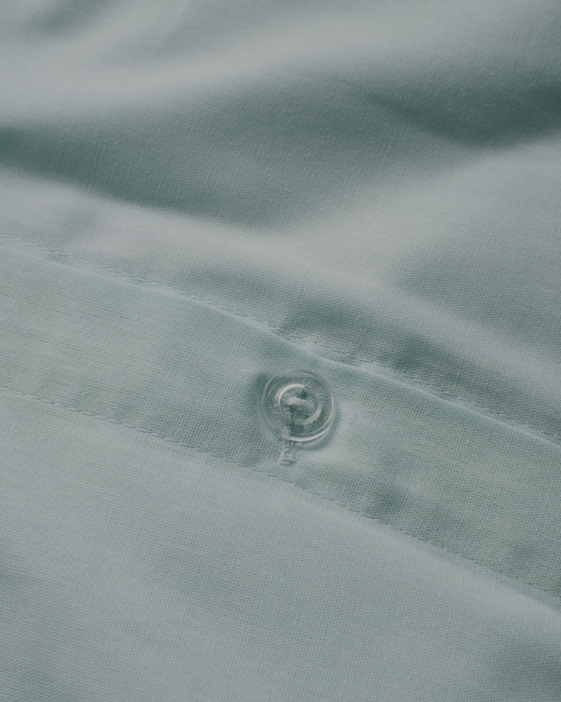 Pure Fırfırlı Pamuk Çift Kişilik Çarşaflı Nevresim Takımı 200x220 cm Yeşil