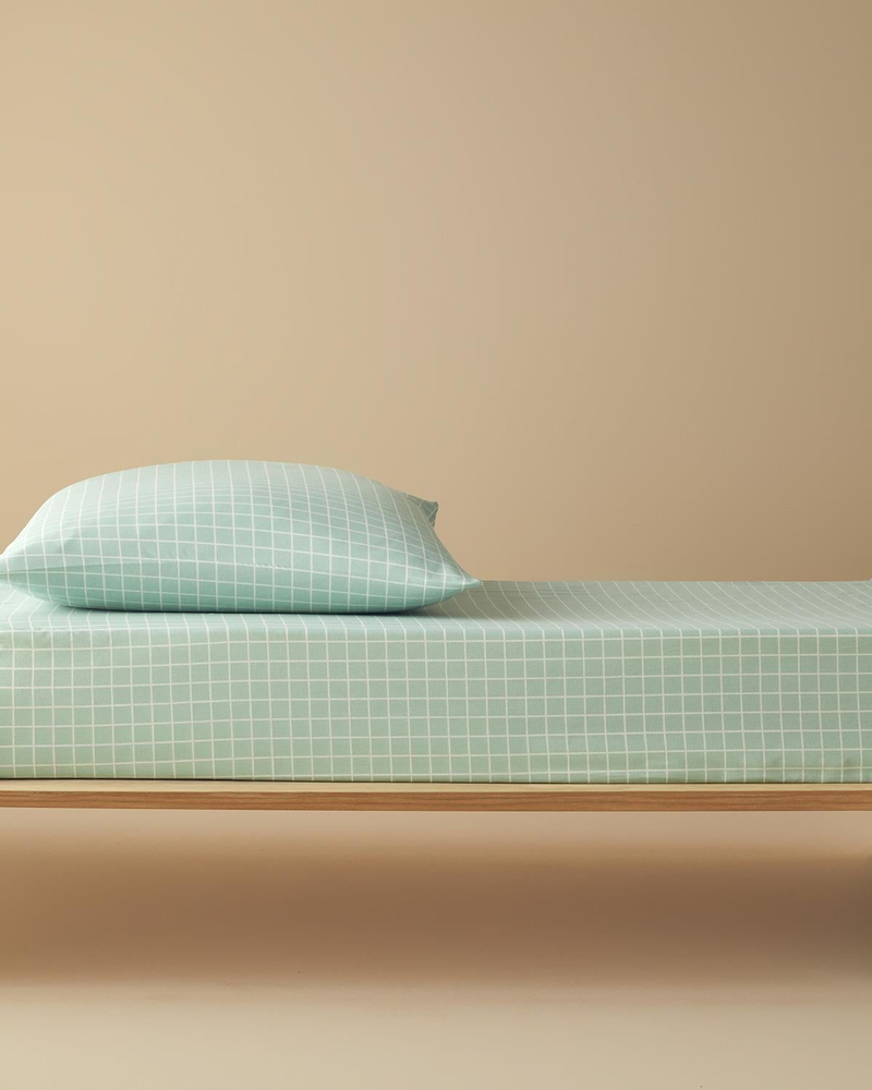 Pure Line Pamuklu Tek Kişilik Çocuk Las.Çarşaf Tkm 100x200 cm Seledon