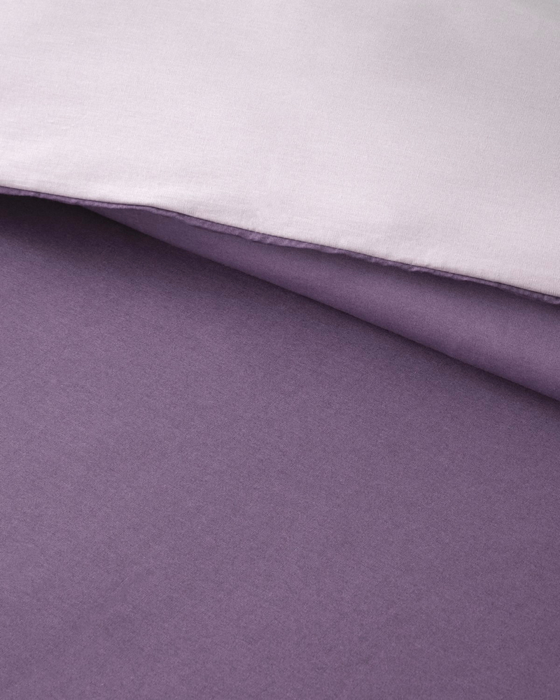 Pure Pamuk Çift Kişilik Nevresim 200x220 cm Toz Pembe-Mürdüm