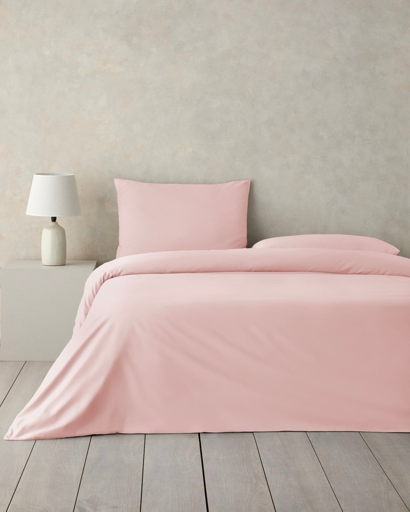 Pure Pamuk Çift Kişilik Nevresim Takımı 200x220 cm Toz Pembe