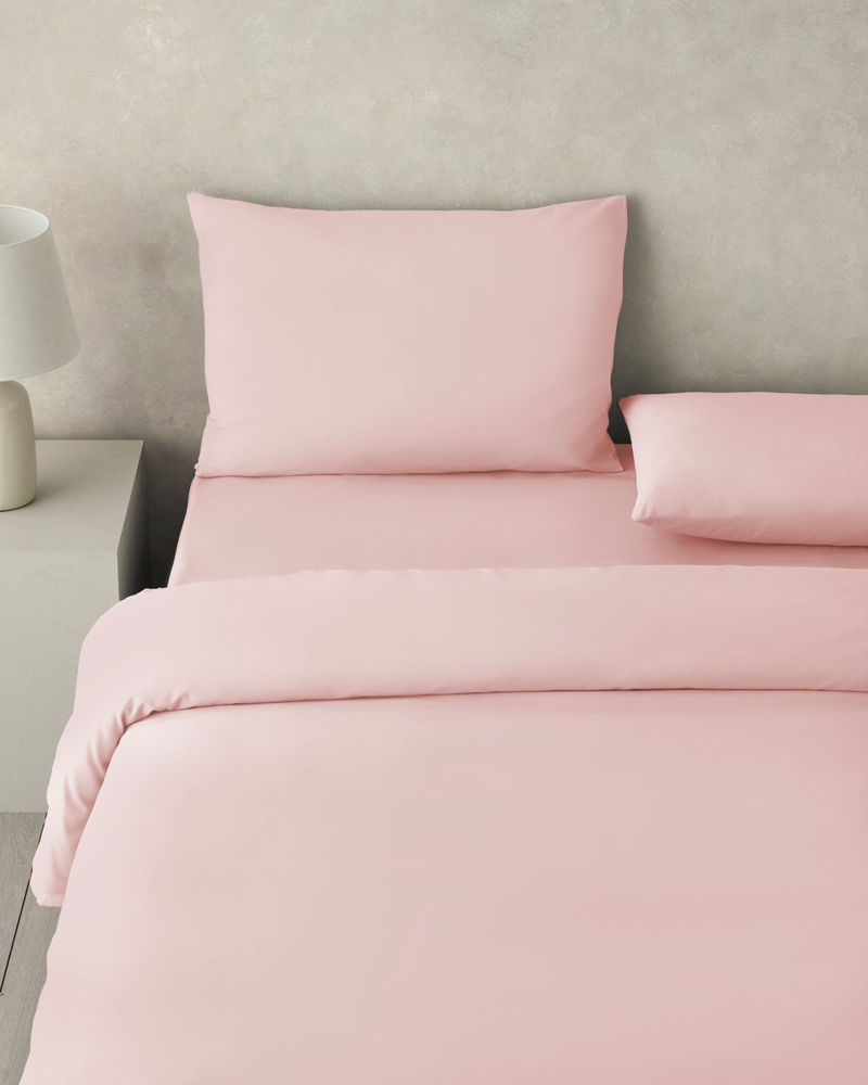 Pure Pamuk Tek Kişilik Nevresim Takımı 160x220 cm Toz Pembe