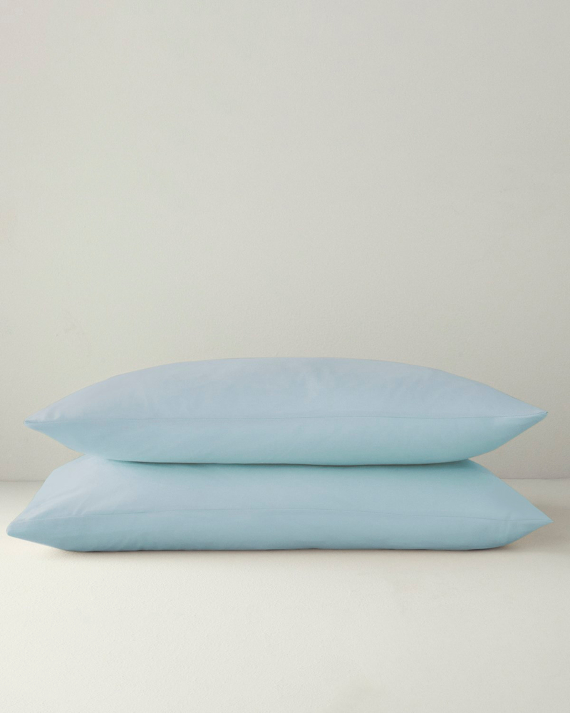 Pure Pamuklu 2'li Yastık Kılıfı 50x70 cm Açık Mavi