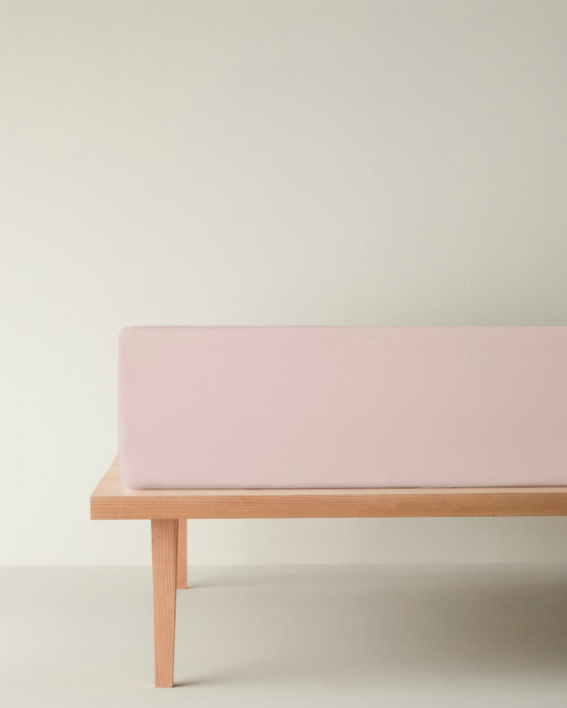 Pure Pamuklu Çift Kişilik Lastikli Çarşaf 160x200 cm Toz Pembe