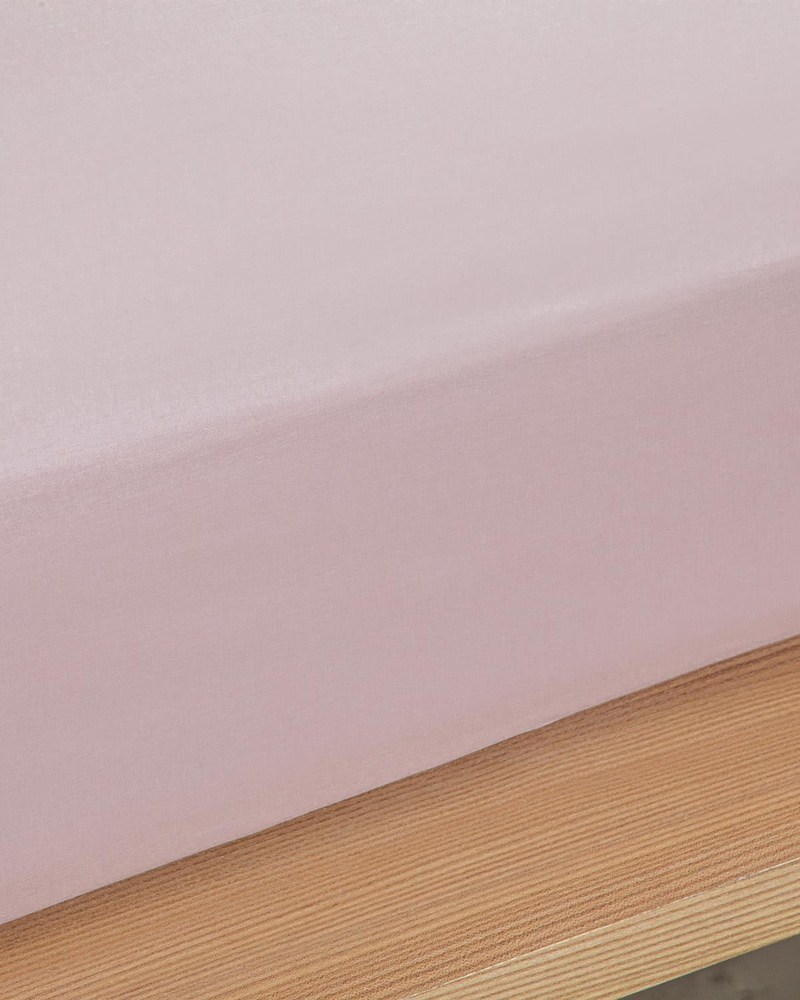 Pure Pamuklu King Size Çarşaf Toz Pembe