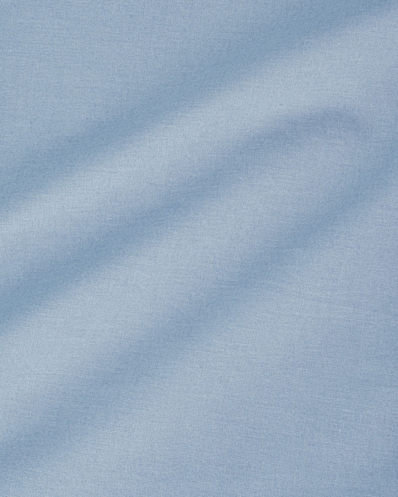 Pure Pamuklu Tek Kişilik Lastikli Çarşaf 100x200 cm Açık Mavi