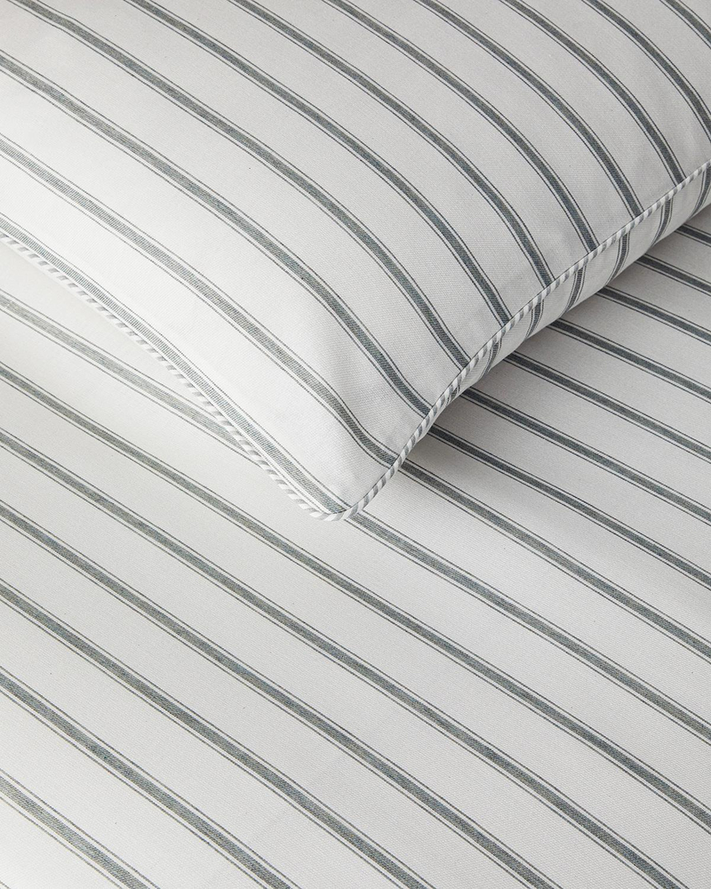 Pure Stripe İpliği Boyalı King Size Nevresim Takımı 240x220 cm Yeşil