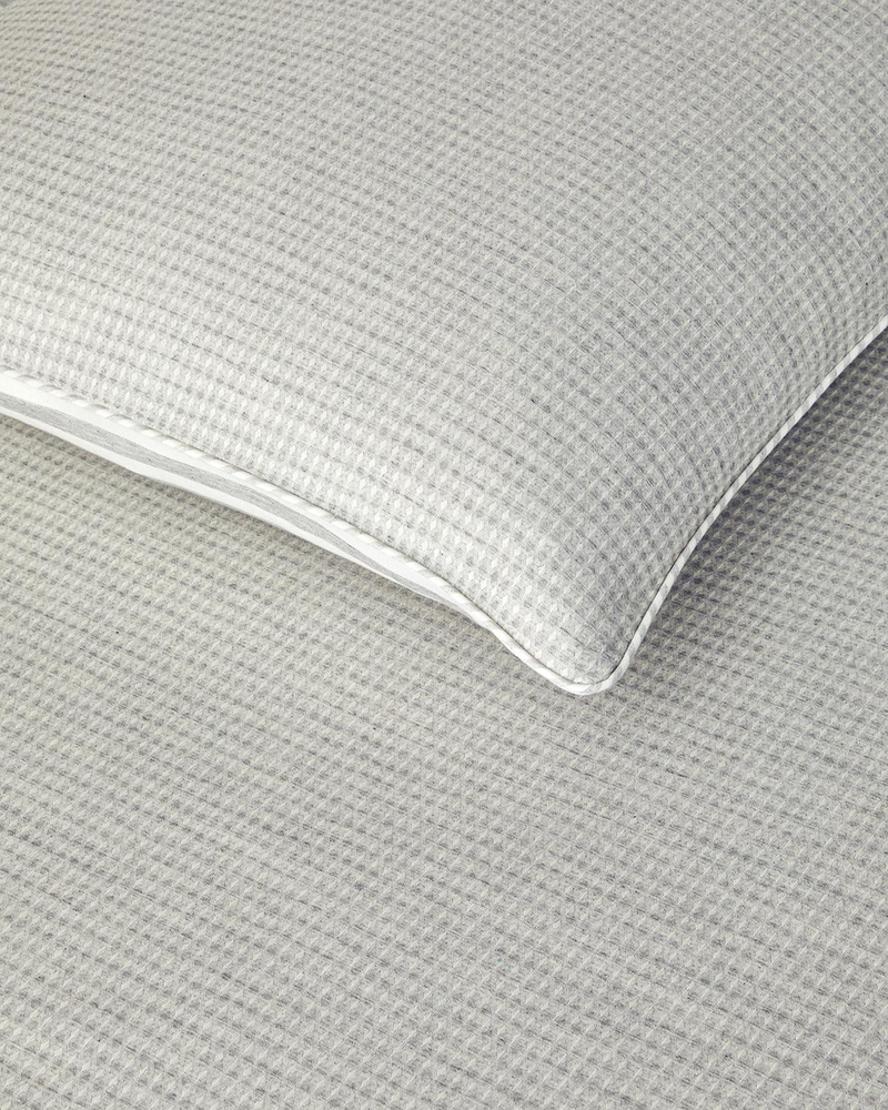 Pure Waffle İpliği Boyalı King Size Nevresim Takımı 240x220 cm Gri