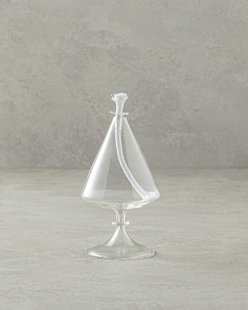 Pyramid Cam Tekli Kandil 7x12 cm Şeffaf