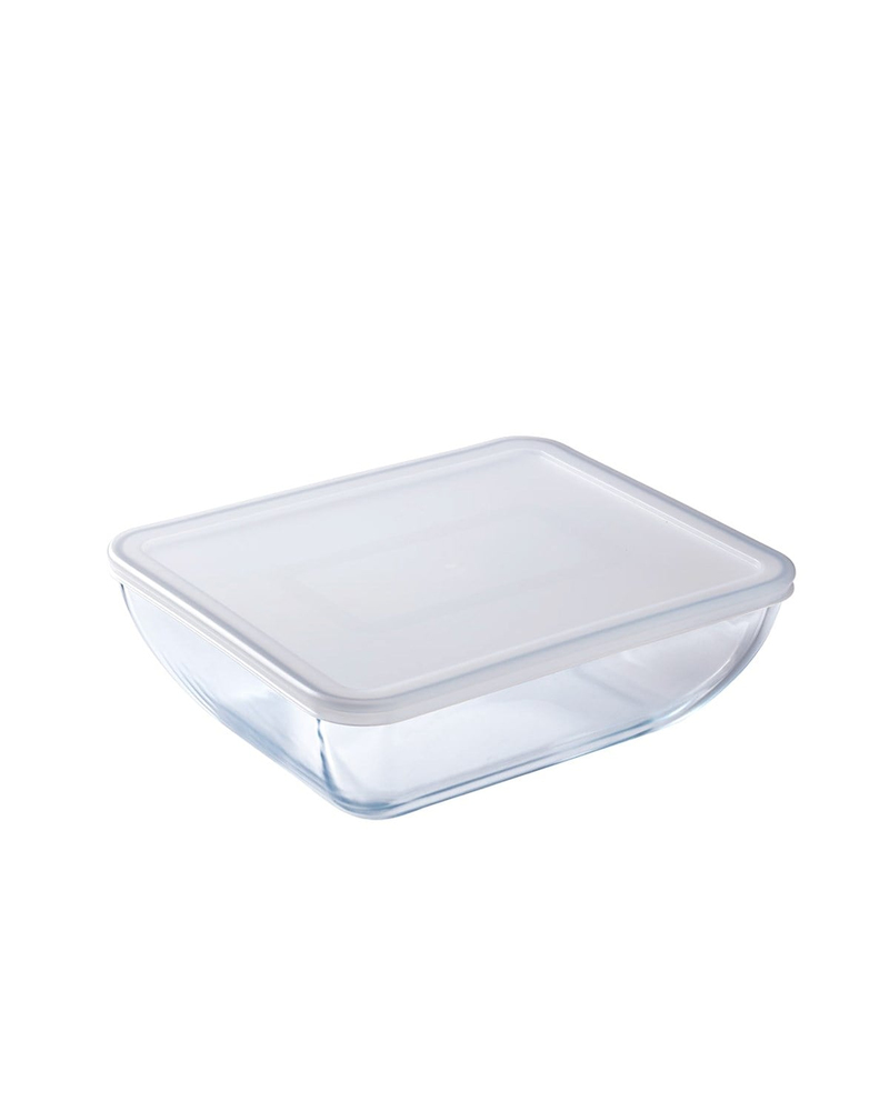 Pyrex Cook&Freeze Cam Dikdörtgen Kapaklı Saklama Kabı 0,8L Beyaz