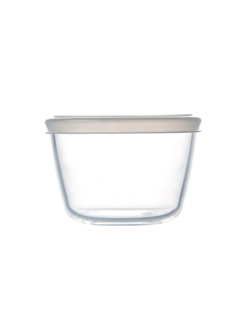 Pyrex Cook&Freeze Cam Yuvarlak Kapaklı Saklama Kabı 0,6 L Beyaz