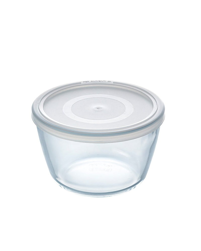 Pyrex Cook&Freeze Cam Yuvarlak Kapaklı Saklama Kabı 1,1 L Beyaz