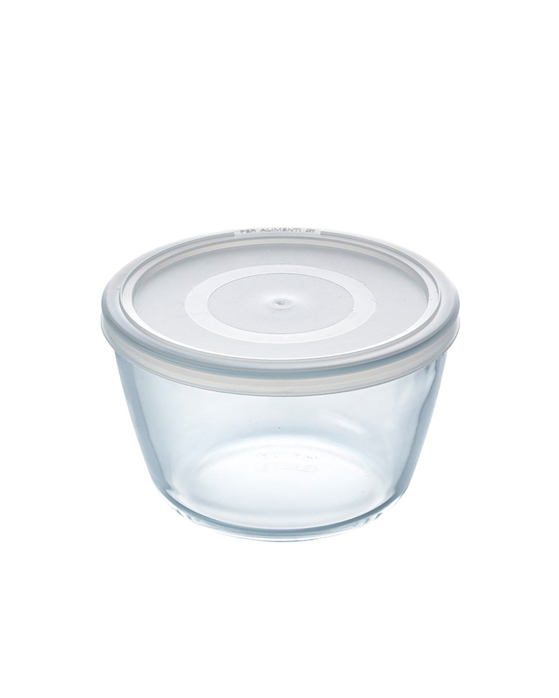 Pyrex Cook&Freeze Cam Yuvarlak Kapaklı Saklama Kabı 0,6 L Beyaz