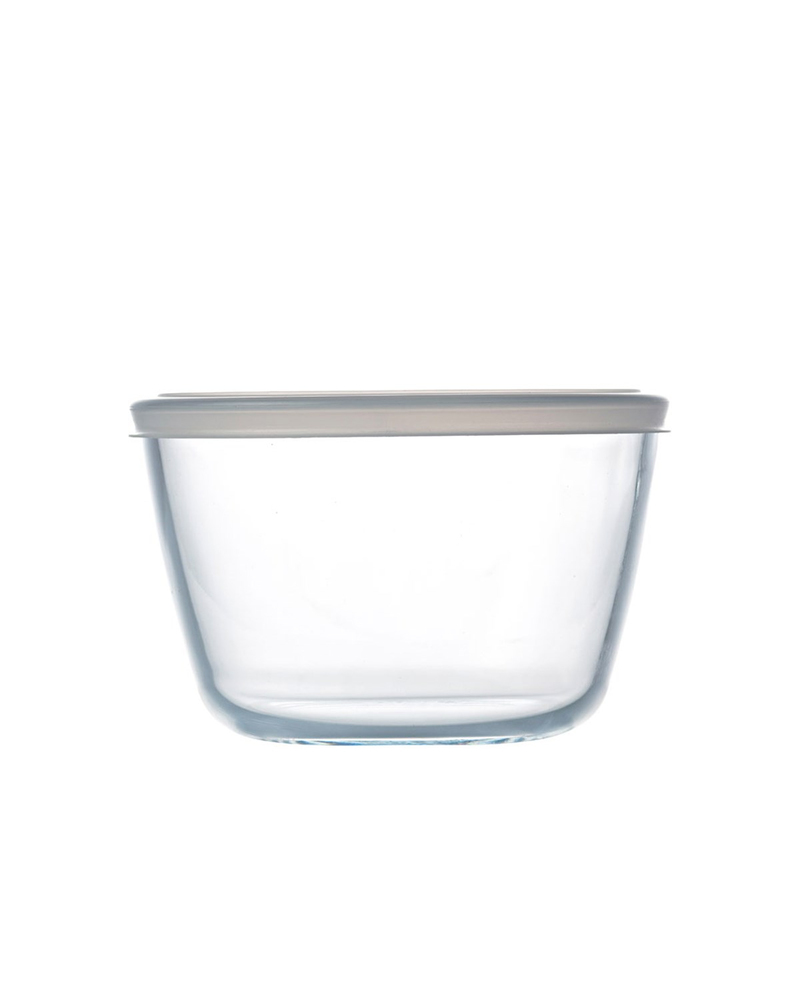 Pyrex Cook&Freeze Cam Yuvarlak Kapaklı Saklama Kabı 0,6 L Beyaz