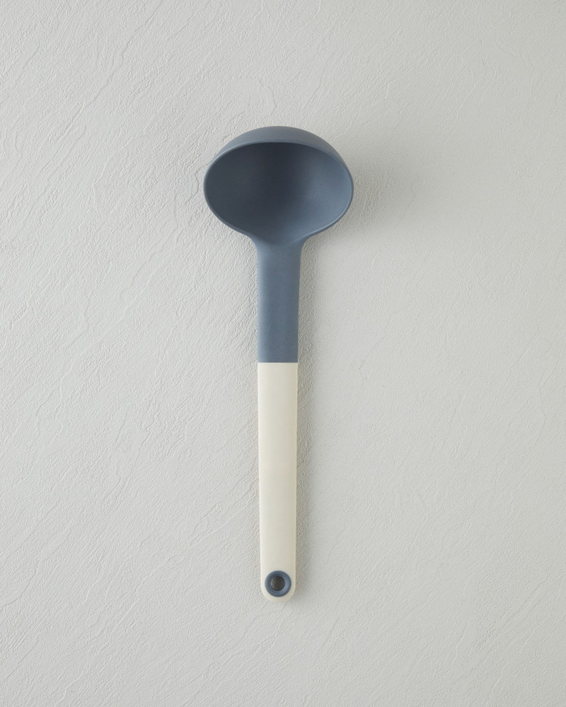 Rachelle Plastik Kepçe 32 x 9,8 cm Krem-Gri