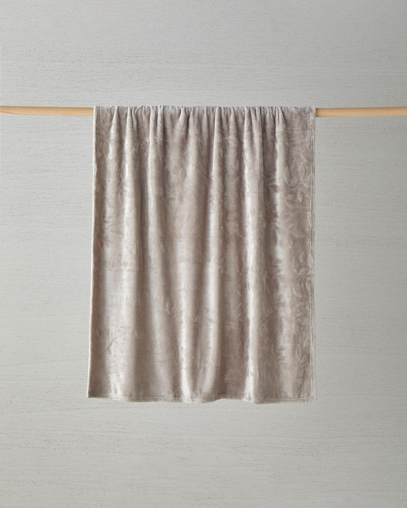 Ramona Jakarlı Supersoft Tv Battaniye 120x160 cm Bej