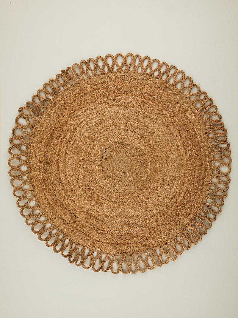 Rasa Dekoratif Jüt Kilim Naturel