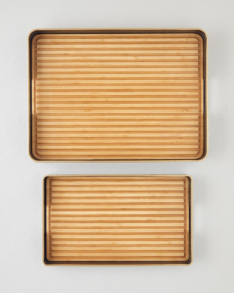 Rea Dekoratif Tepsi 24x40 cm Kahve