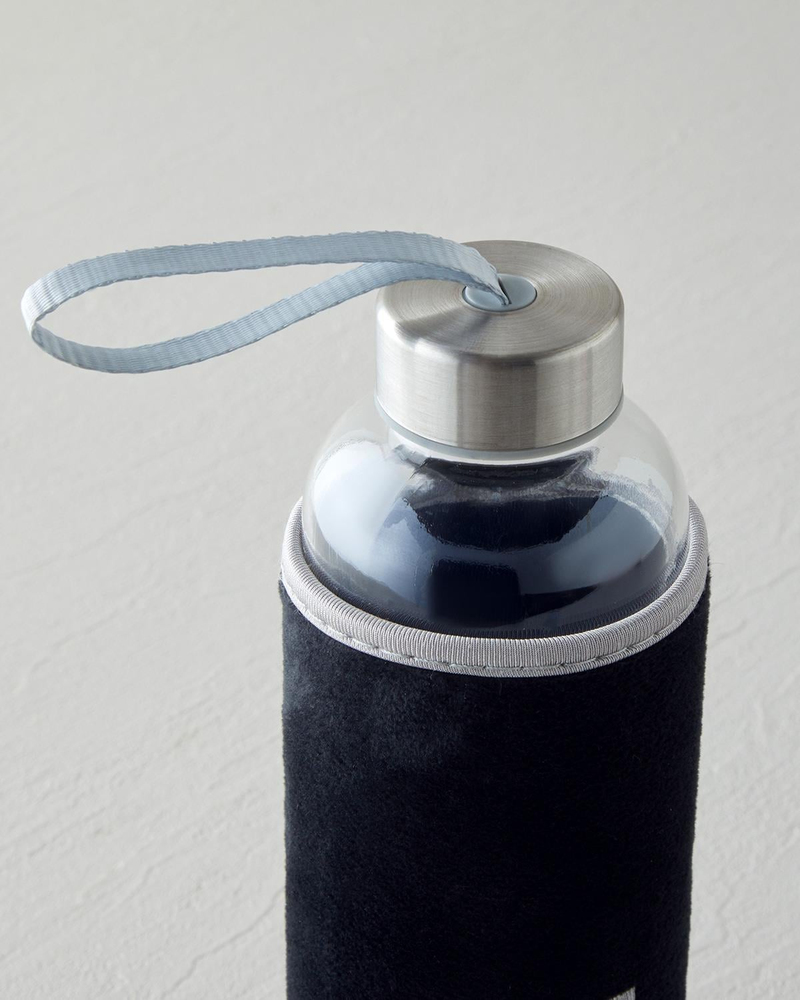 Refresh Bottle Cam Kılıflı Şişe 600 ml Siyah