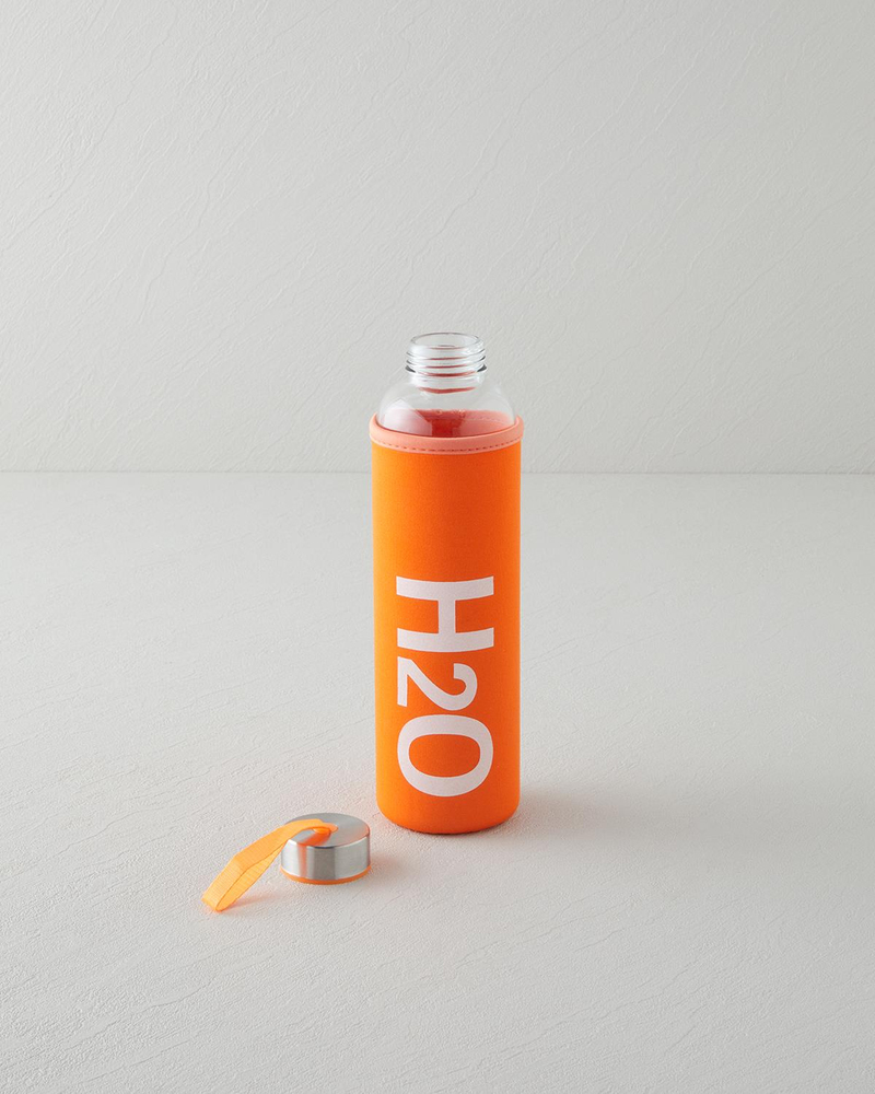 Refresh Bottle Cam Kılıflı Şişe 600 ml Turuncu