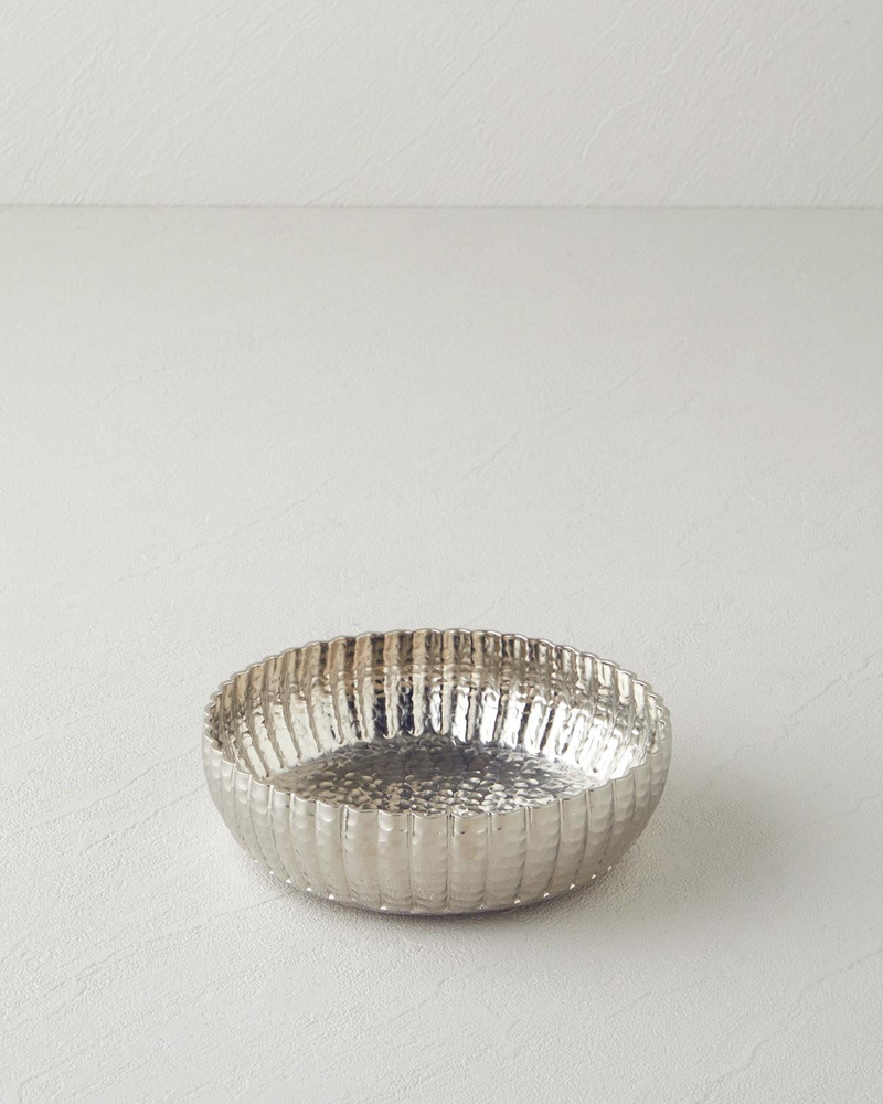 Regina Metal Dekoratif Tabak 15 x 15 x 4.5 cm Silver