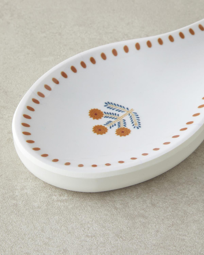 Retro Petite Melamin Nihale Mutfak Gereci 17 cm Beyaz - Turuncu