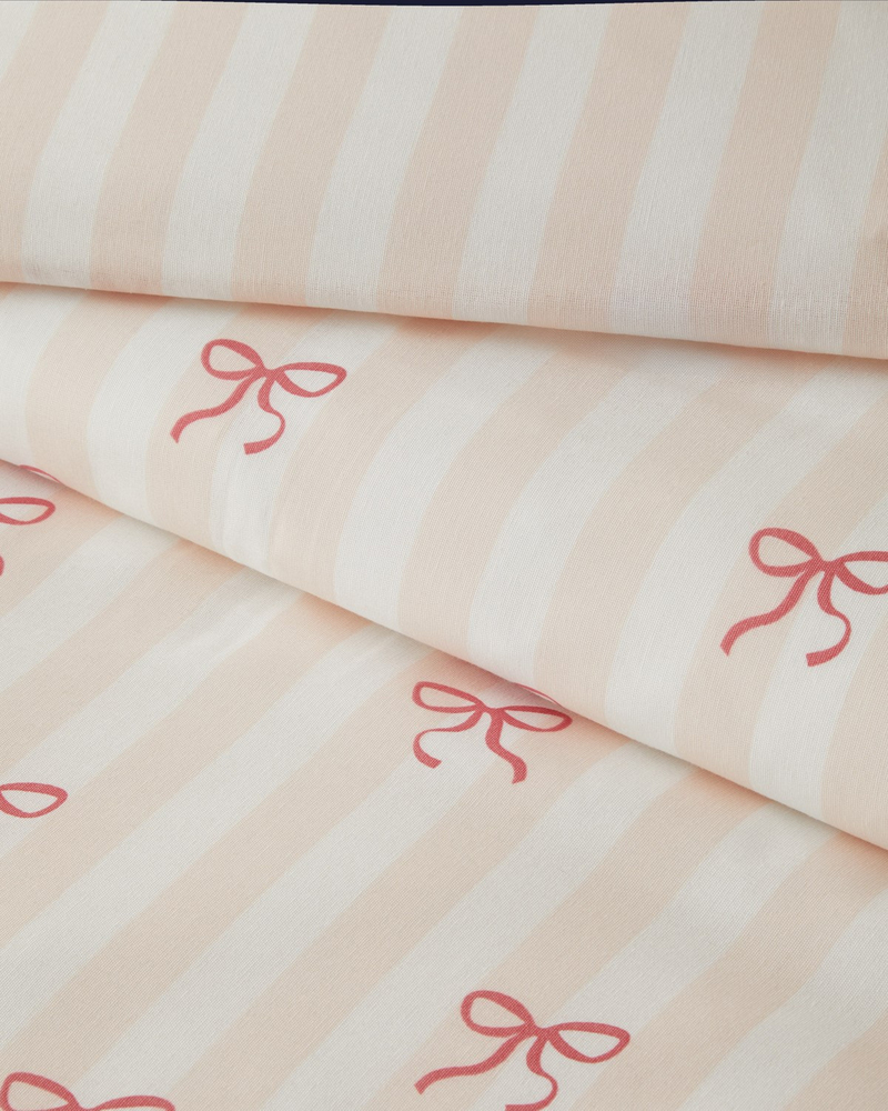 Ribbon Glow Kolay Ütülenir Tek Kişilik Nevresim Seti 160x220 cm Pembe