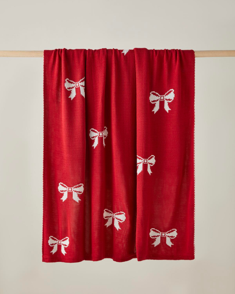 Ribbon Joy Koltuk Şalı 130x170 cm Kırmızı